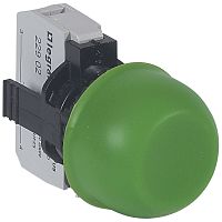Кнопка с потайным толкателем и защитным колпачком - Osmoz - в сборе - IP 66 - зеленый | код 023712 |  Legrand